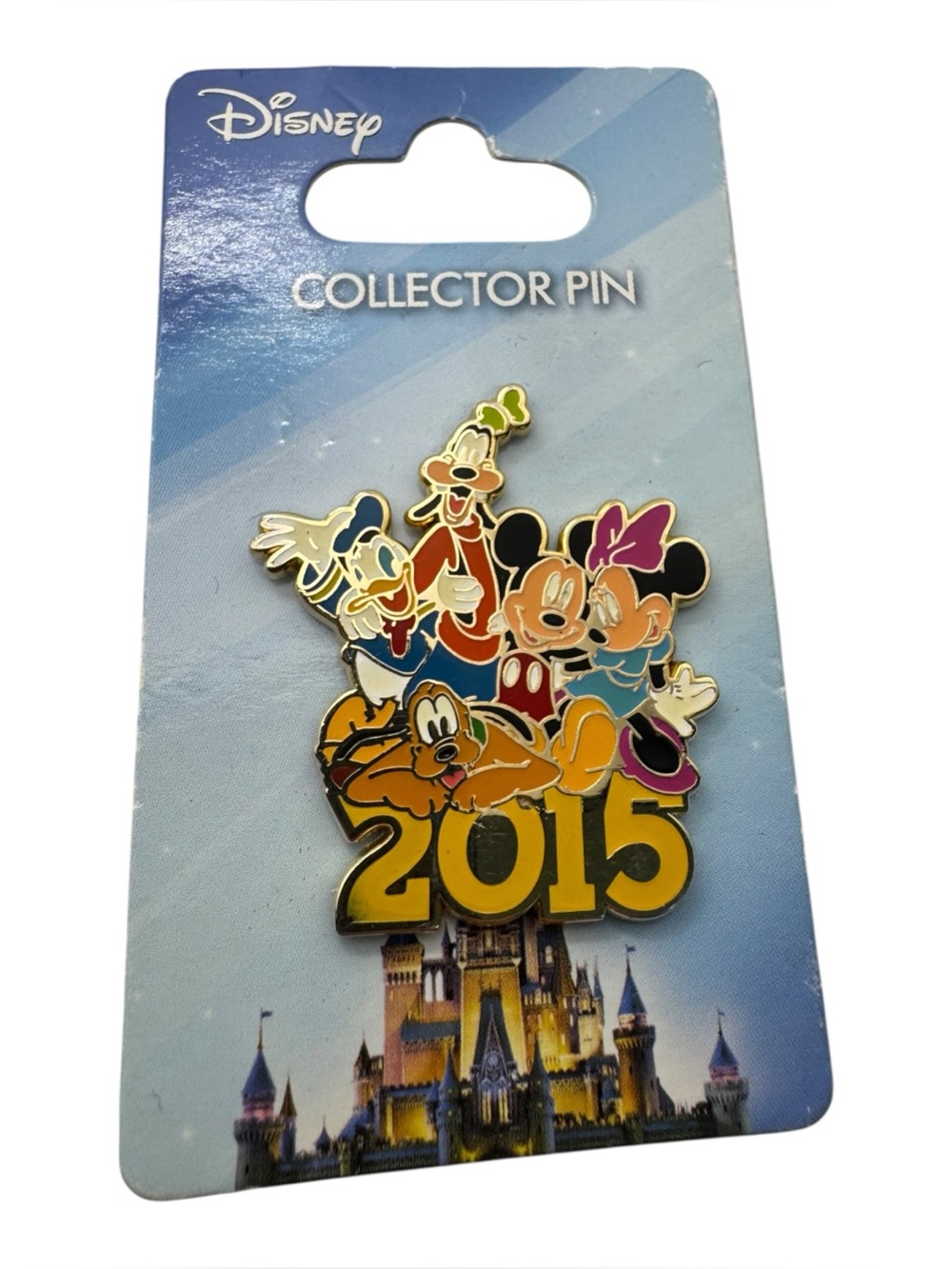 Disney 2015 Collector Pin Mickey Minnie Donald Goofy Pluto On Card